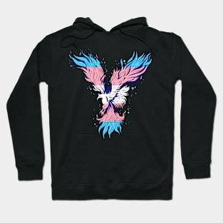 Transgender Phoenix Reborn Transsexual Flag Lgbt Trans Bird Hoodie